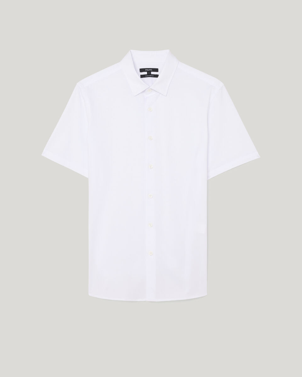 Travel Performance Short Sleeve Shirt, White, hi-res